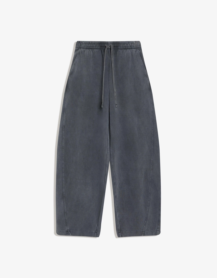 Брюки barrel из мягкой ткани с фиксаторами