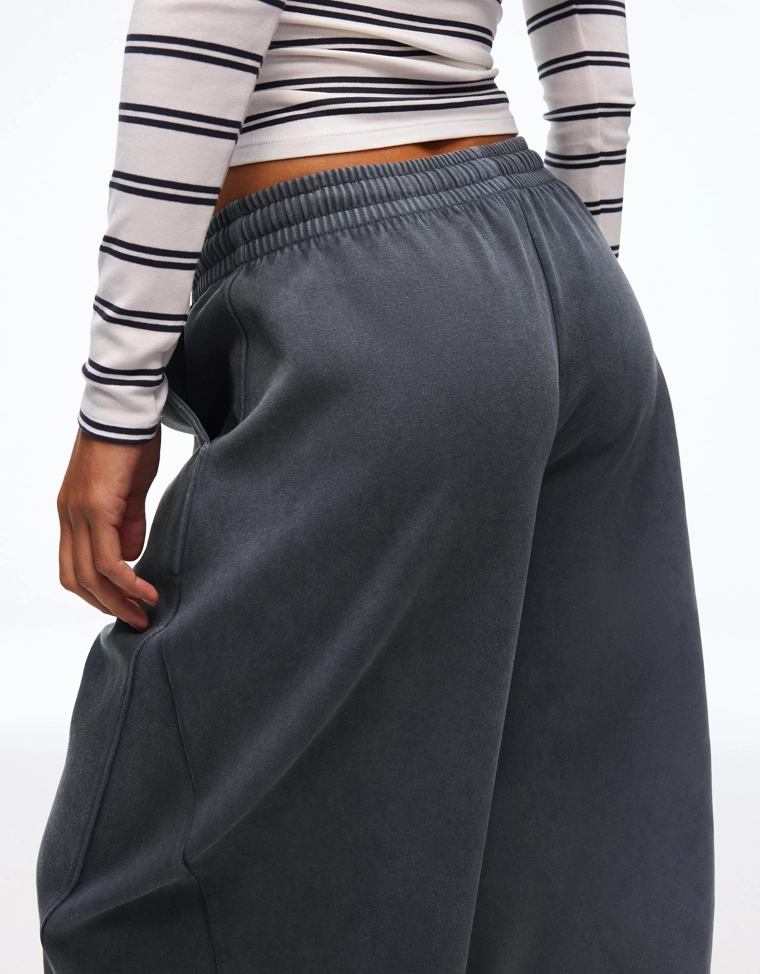 Брюки barrel из мягкой ткани с фиксаторами