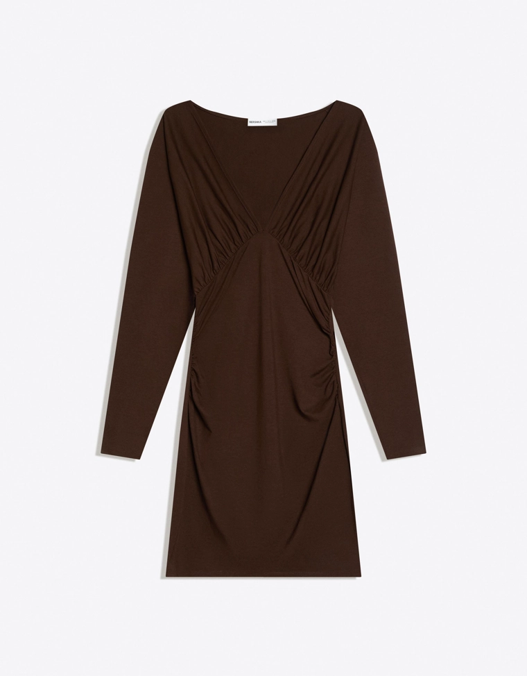 Мини-платье с оборками