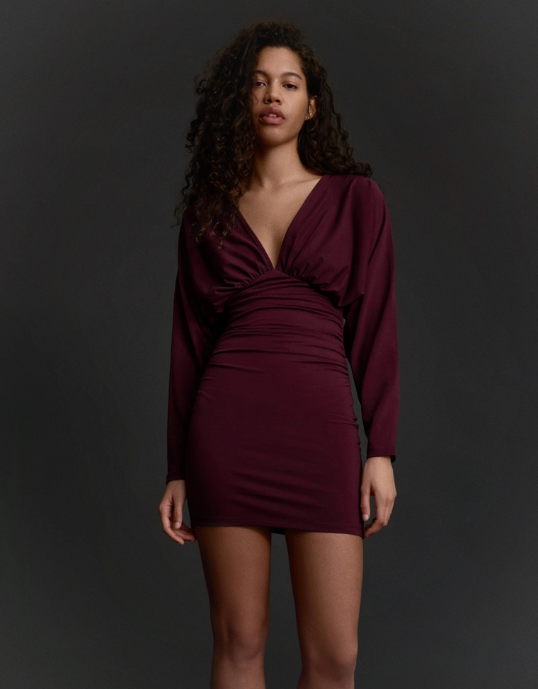 Мини-платье с оборками