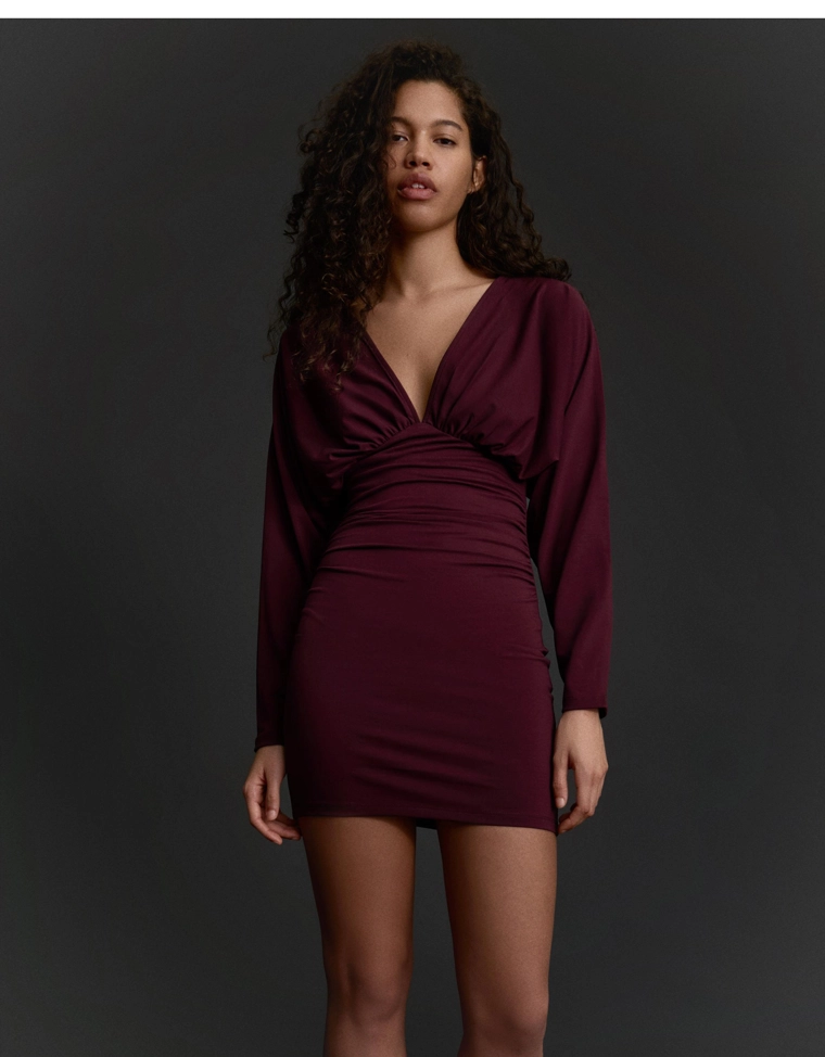 Мини-платье с оборками