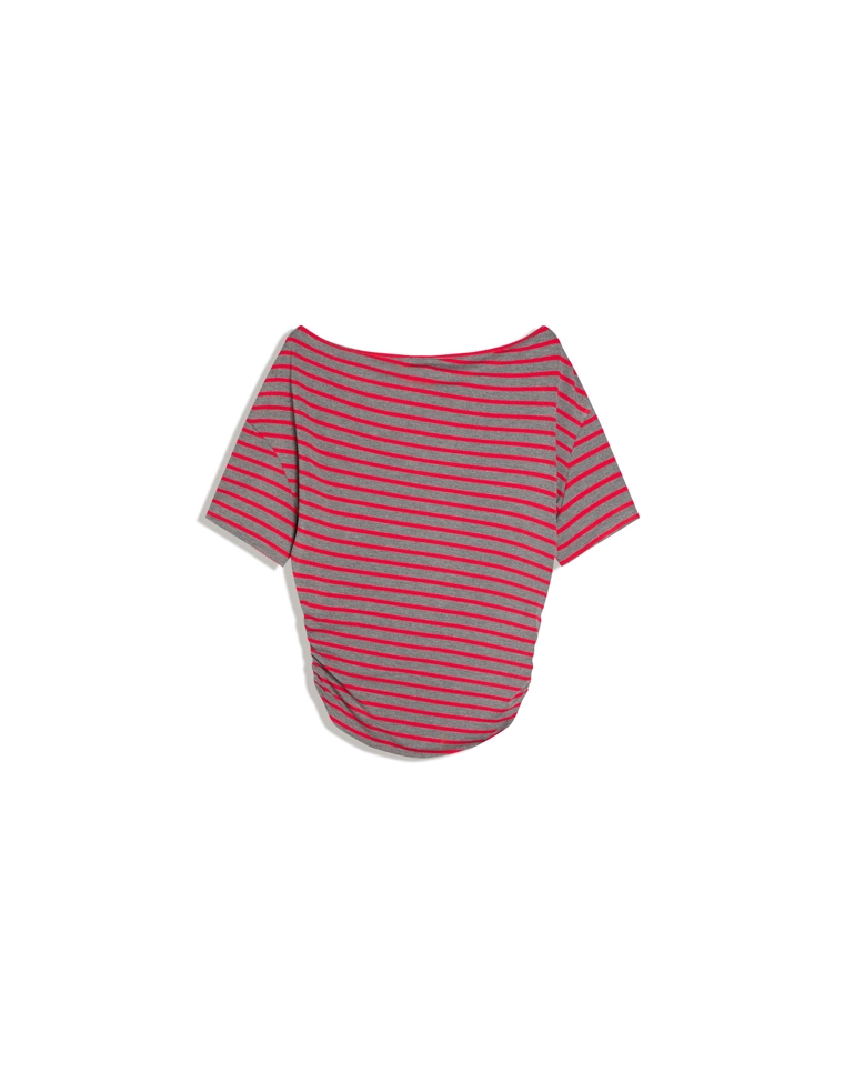 Футболка асимметричного кроя с короткими рукавами