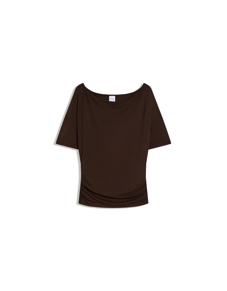 Футболка асимметричного кроя с короткими рукавами