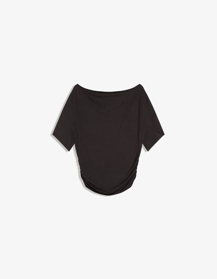 Футболка асимметричного кроя с короткими рукавами