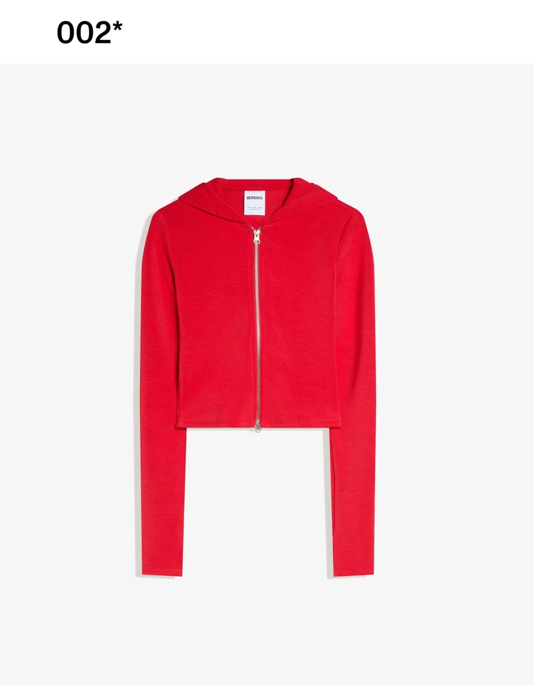 Худи из мягкого модала с молнией и капюшоном