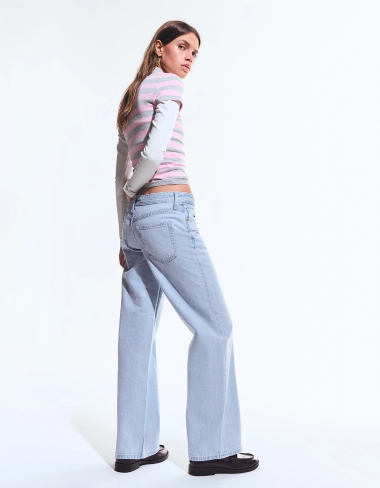 Джинсы прямого кроя с низкой посадкой