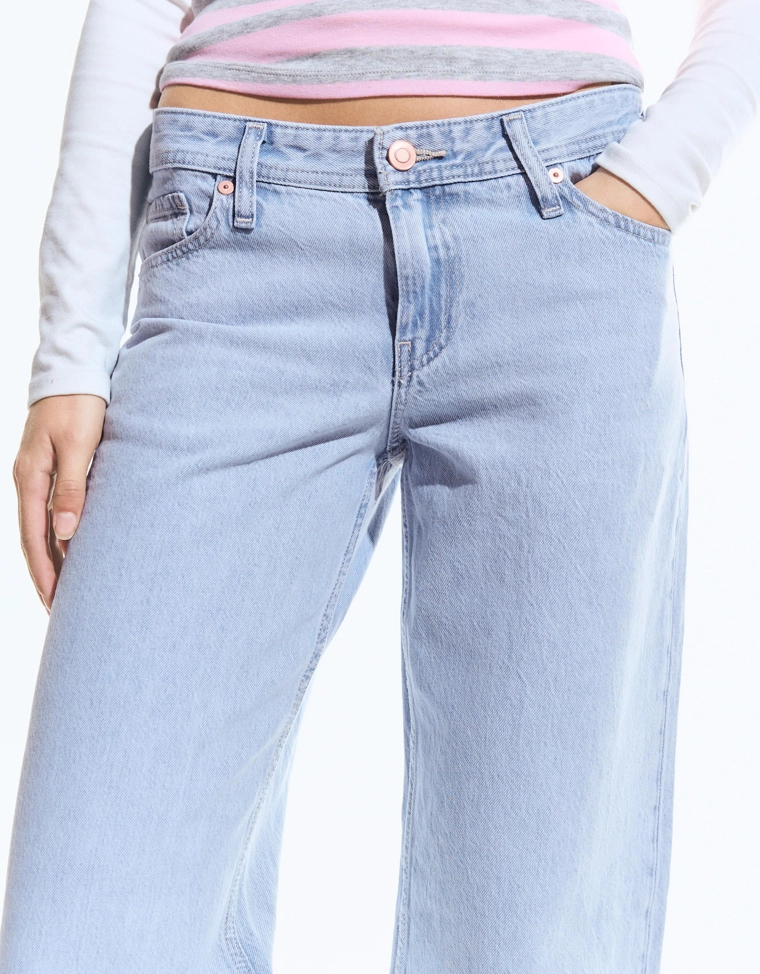 Джинсы прямого кроя с низкой посадкой