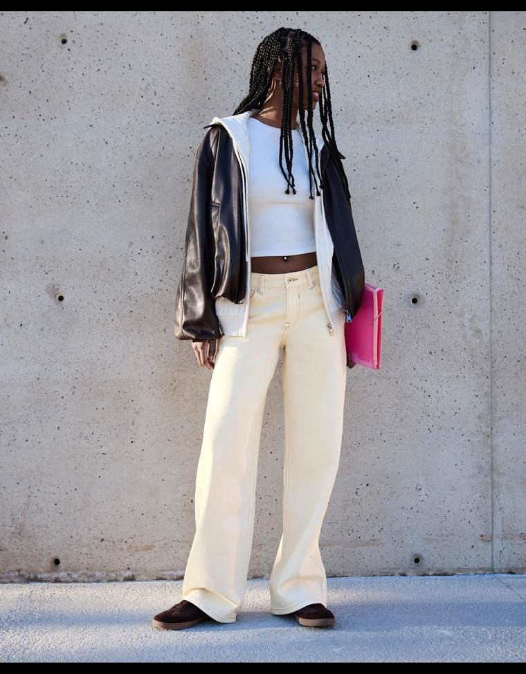 Джинсы-бойфренды с низкой посадкой