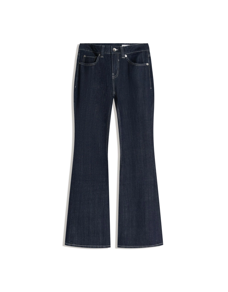 Расклешенные джинсы свободного кроя с низкой посадкой