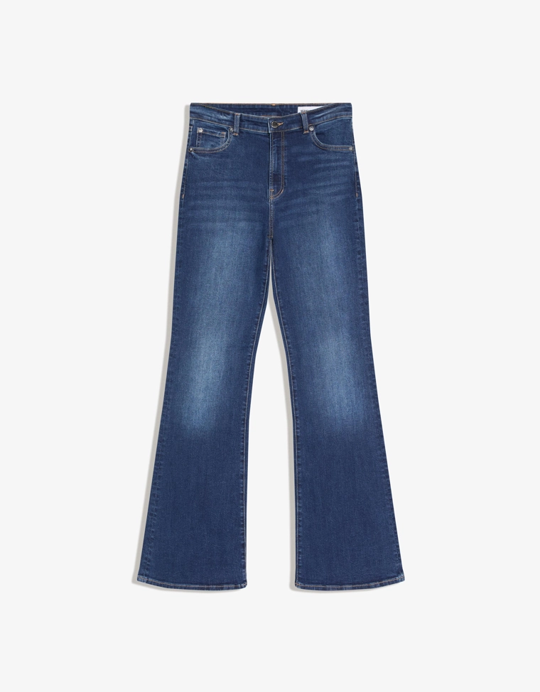 Расклешенные джинсы с высокой посадкой