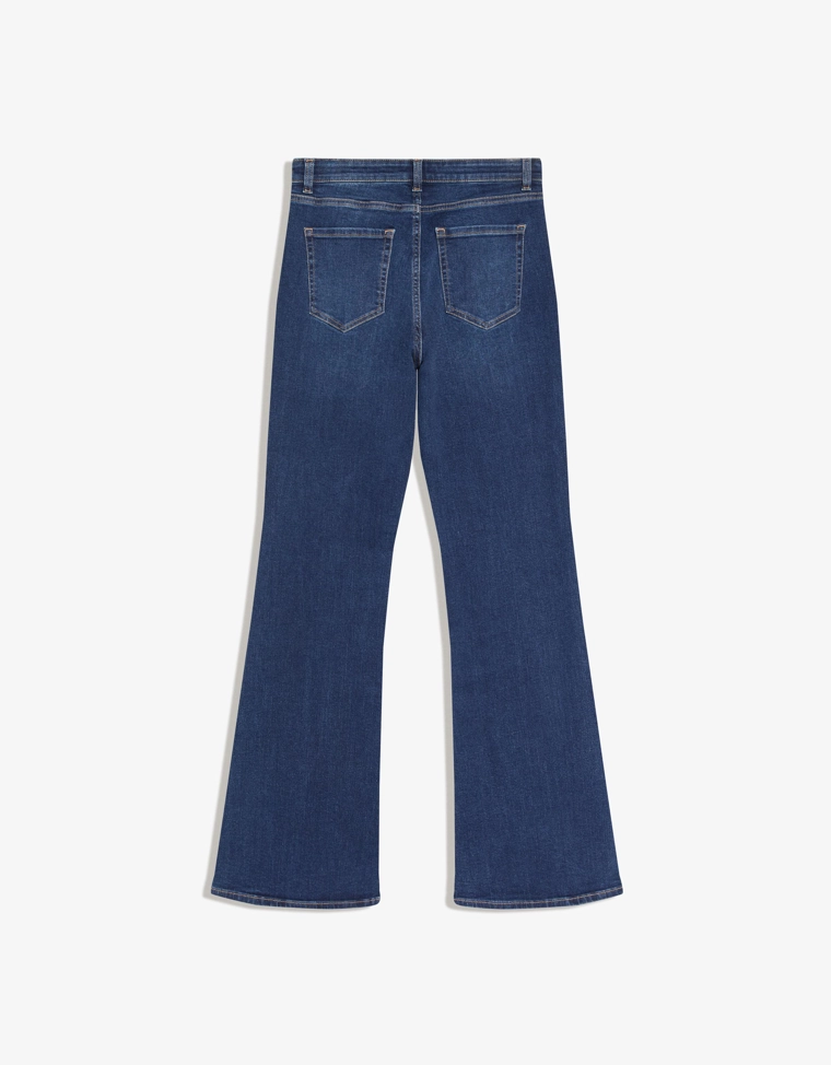 Расклешенные джинсы с высокой посадкой