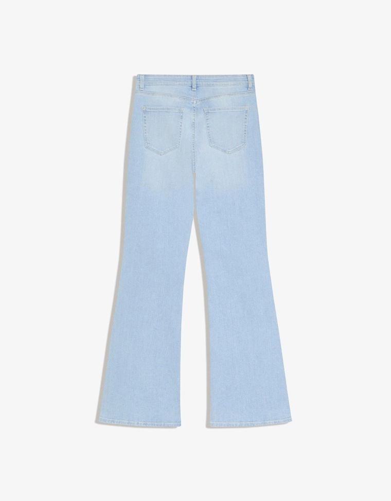 Расклешенные джинсы с высокой посадкой