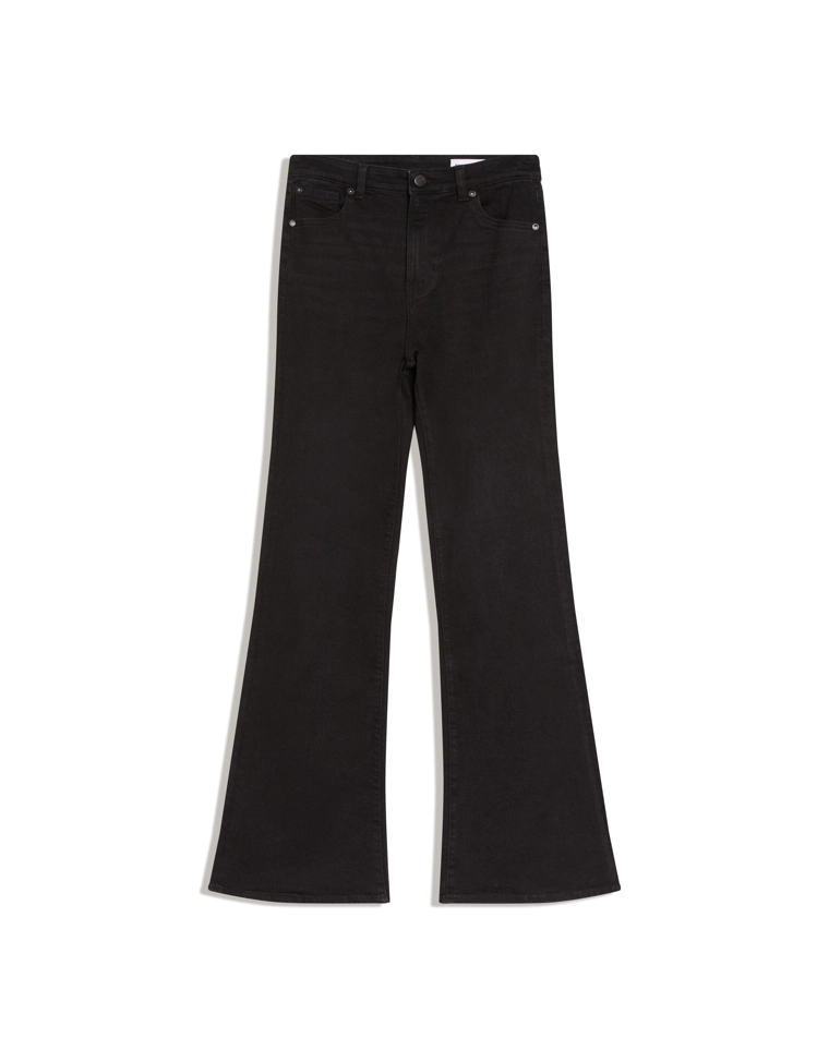 Расклешенные джинсы с высокой посадкой