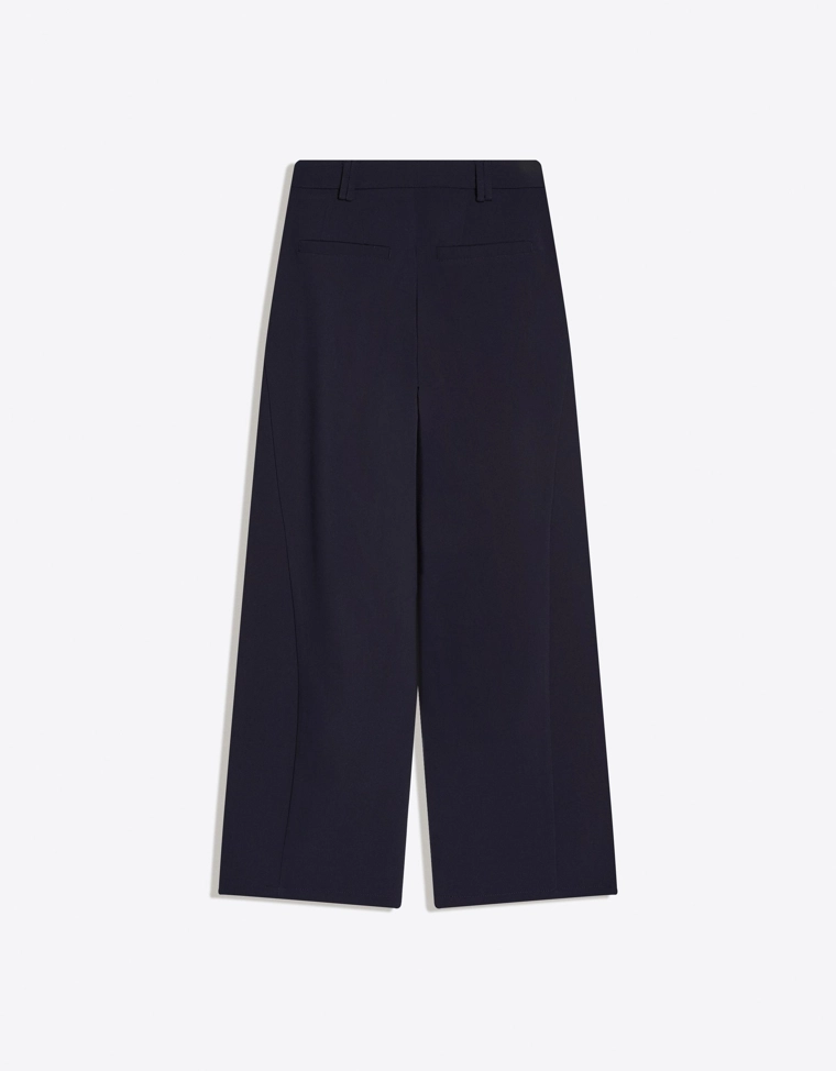 Брюки объемного кроя из двухслойной ткани