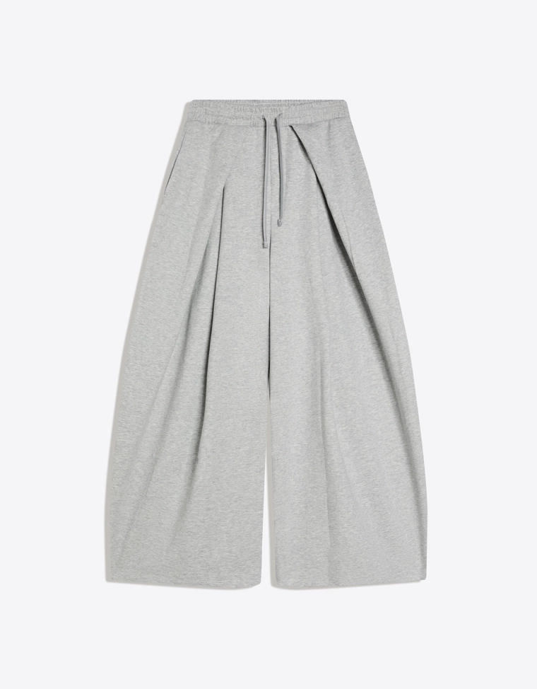 Брюки из плотной синтетической ткани свободного кроя с фиксаторами