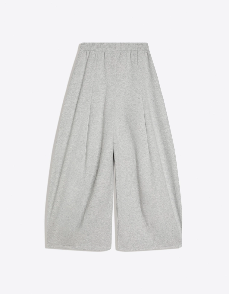 Брюки из плотной синтетической ткани свободного кроя с фиксаторами