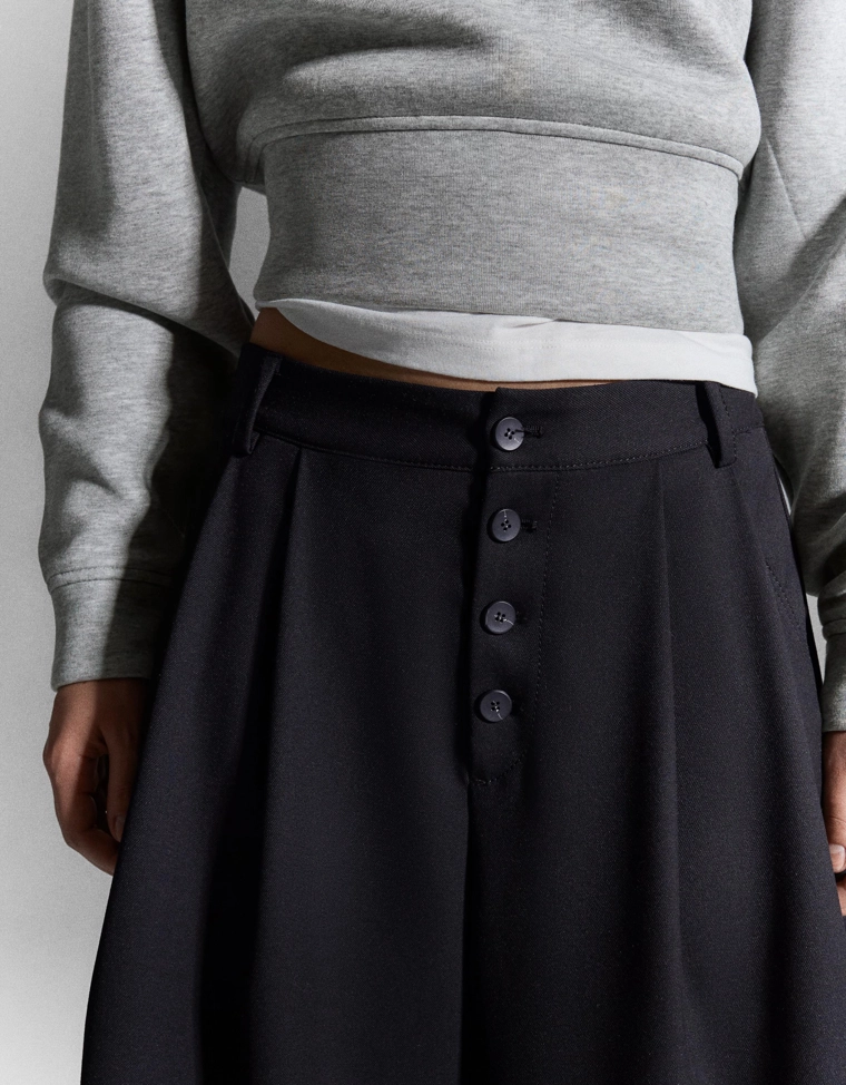 Шорты-кюлоты в полоску