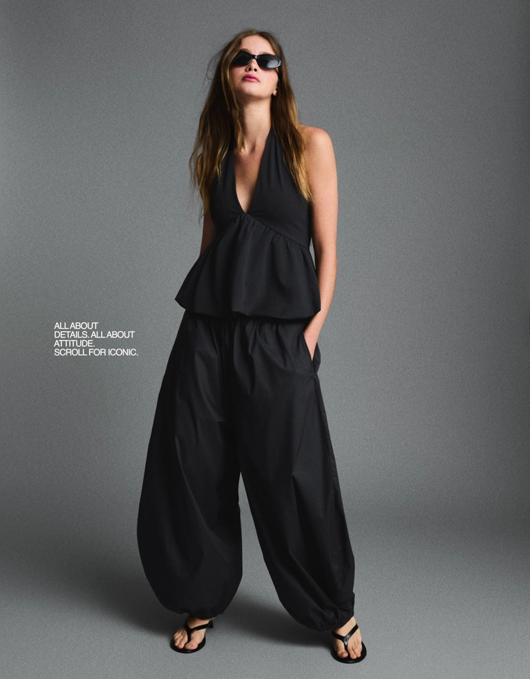 Брюки-блумеры из поплина