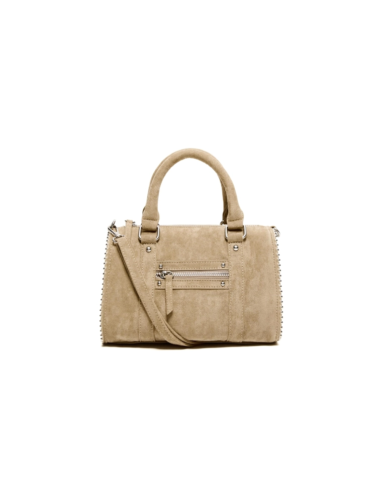 Сумка-боулинг из искусственной замши