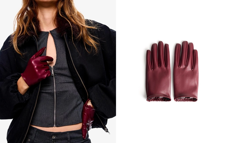 Перчатки из искусственной кожи