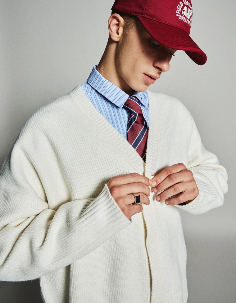 Полосатый галстук bershka