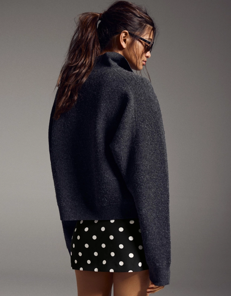 Мини-юбка-шорты с пряжкой