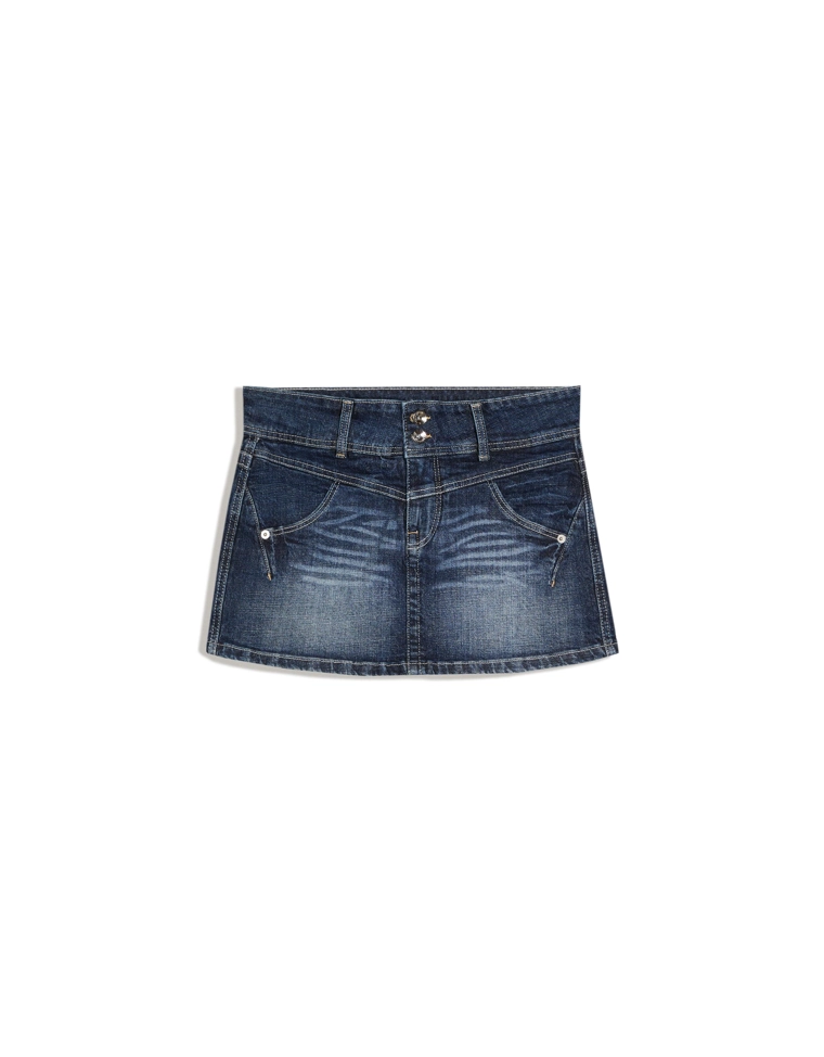 Джинсовая юбка-шорты