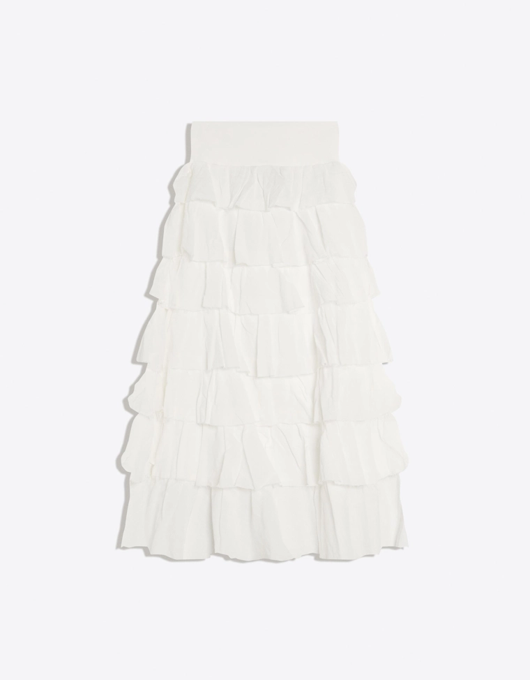 Юбка миди в стиле рустик с воланами