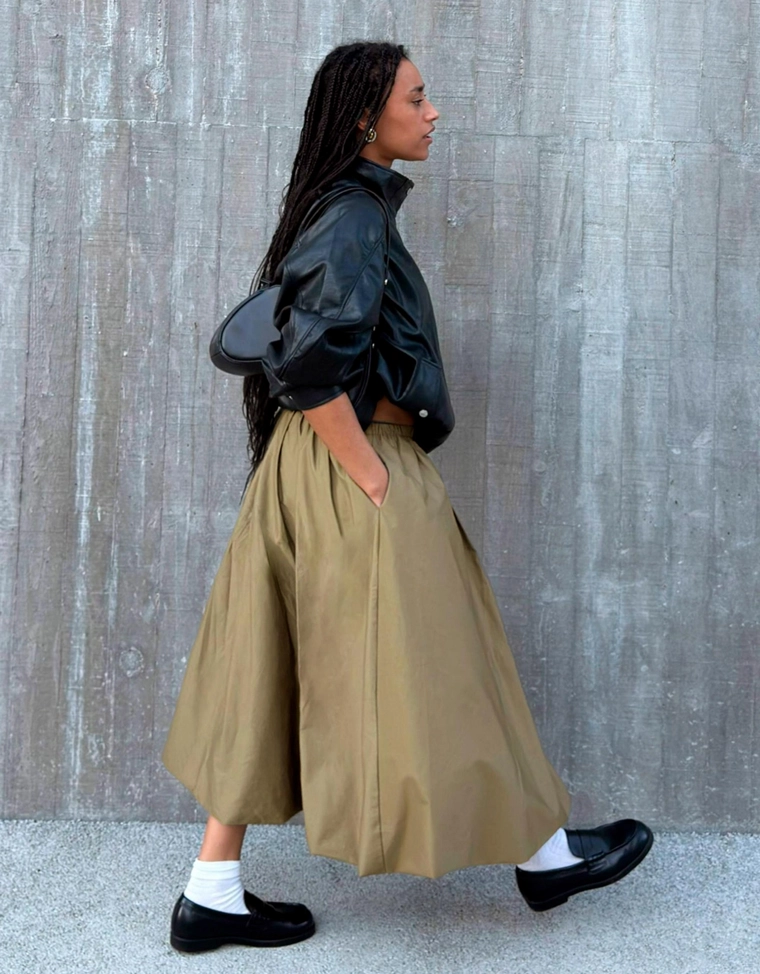 Юбка миди объемного кроя