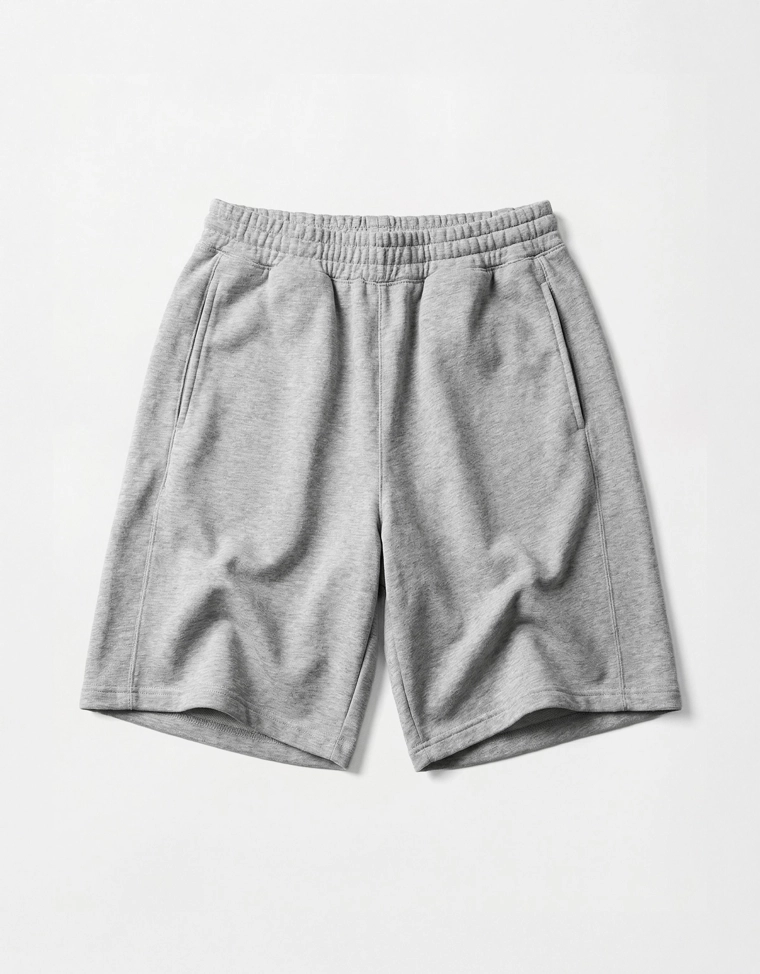 Шорты оверсайз из плотной синтетической ткани