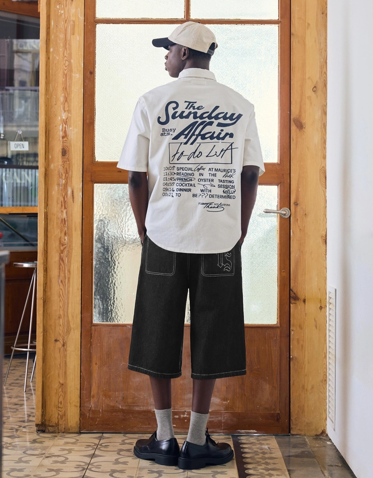 Джинсовые шорты объемного кроя