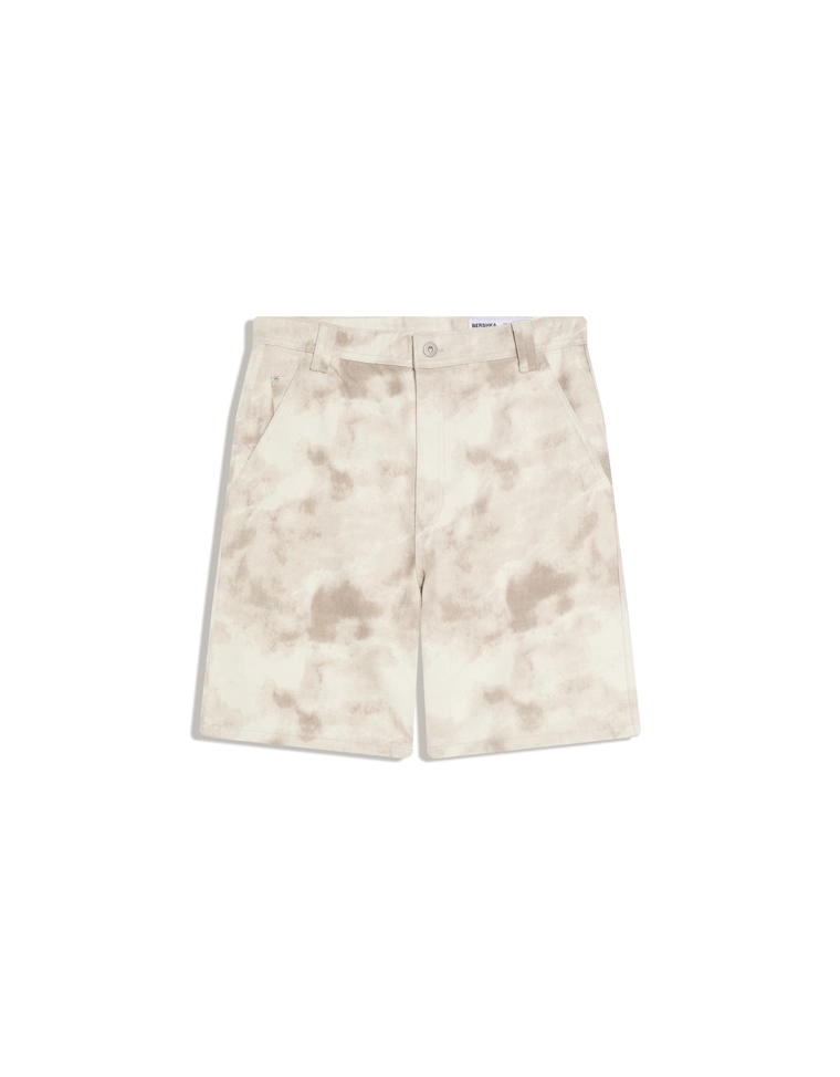 Шорты-бермуды свободного кроя с принтом