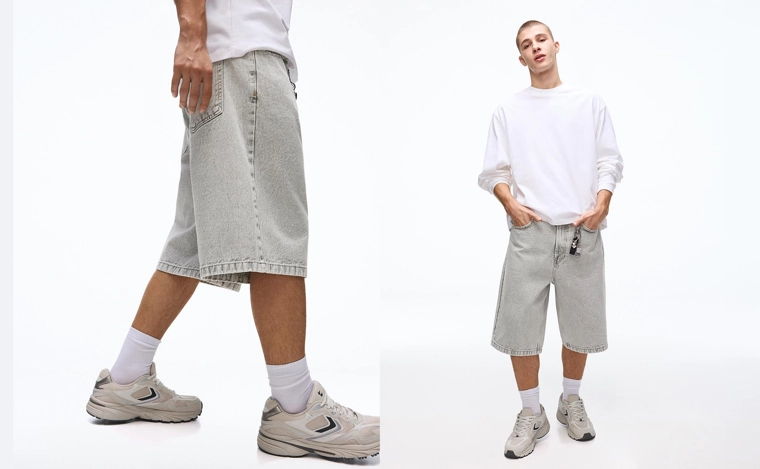 Джинсовые шорты свободного кроя