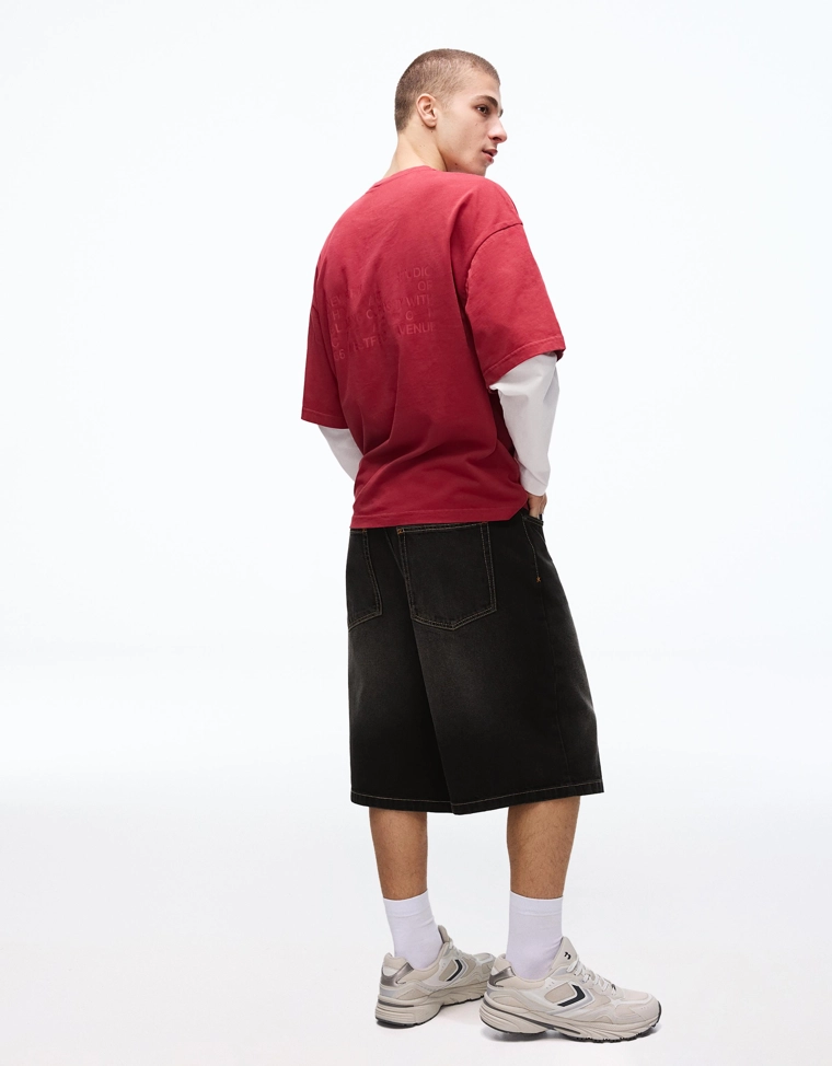 Джинсовые шорты свободного кроя