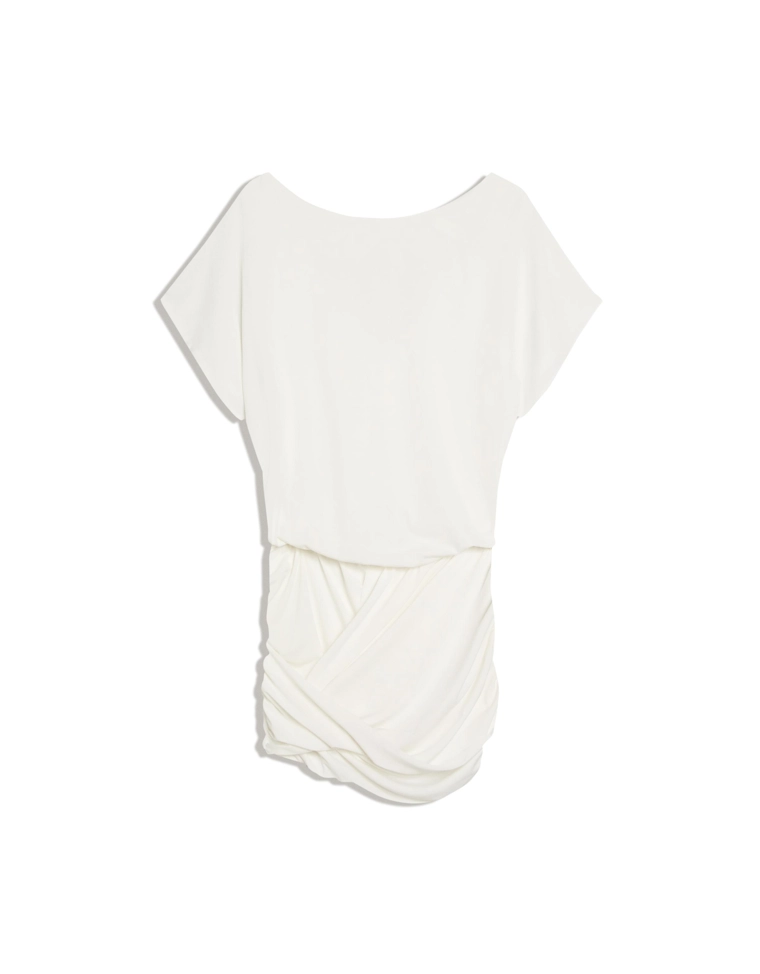 Платье с открытой спиной и драпированной юбкой