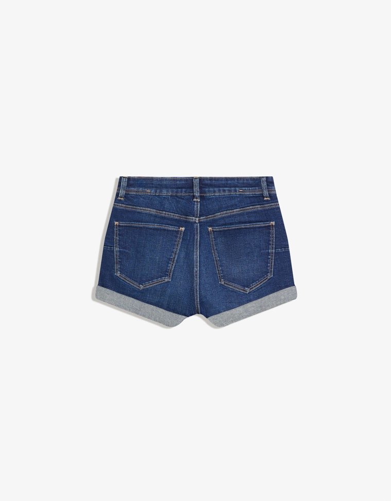 Джинсовые шорты с отворотами