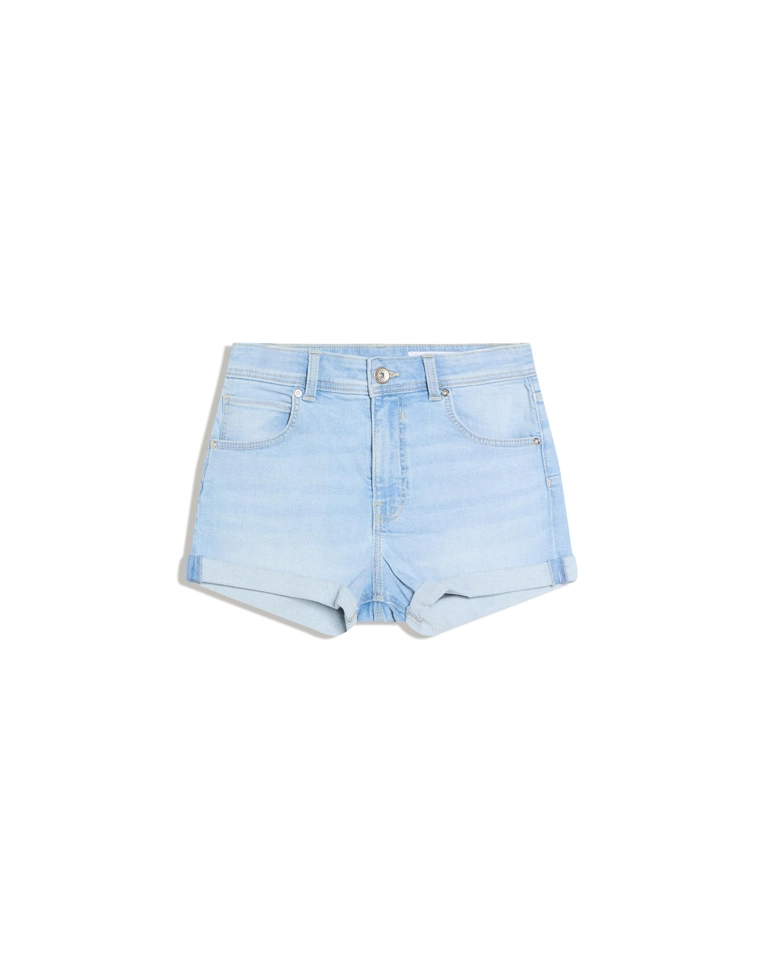 Джинсовые шорты с отворотами