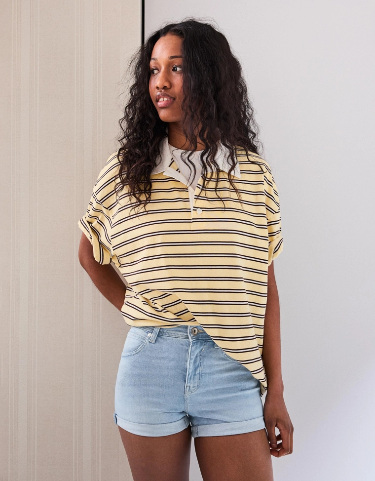 Джинсовые шорты с отворотами