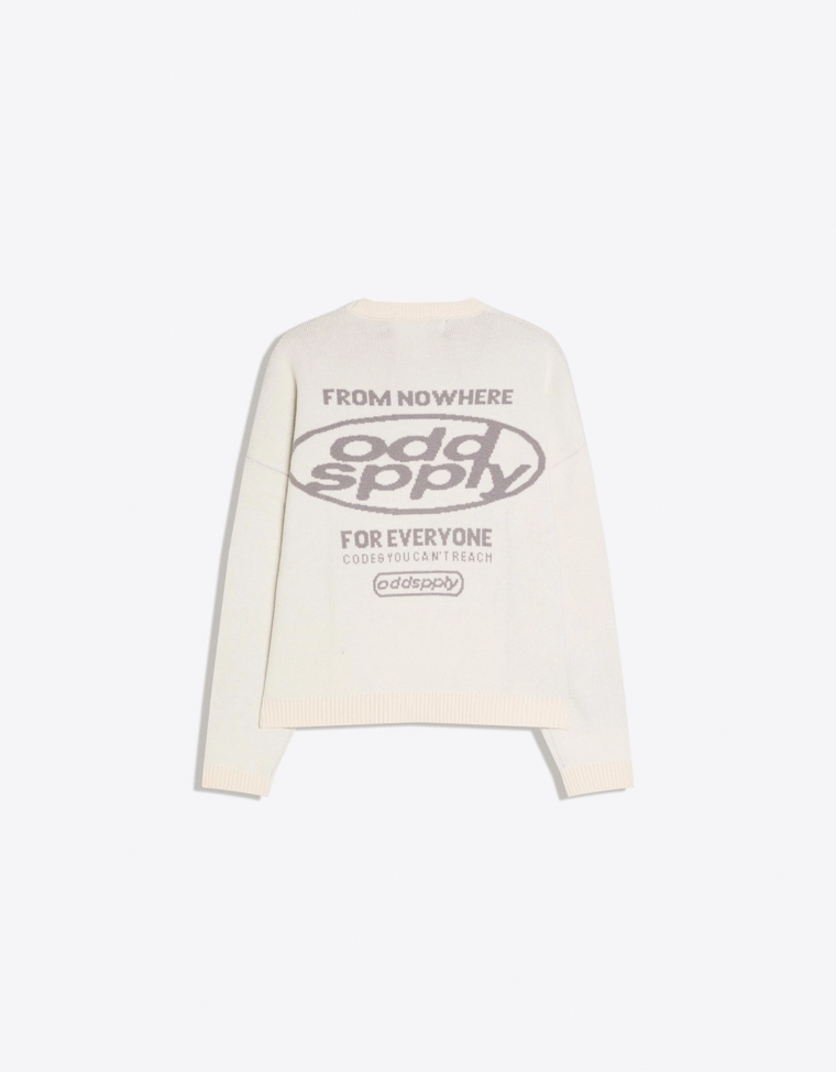 Жаккардовый свитер с принтом