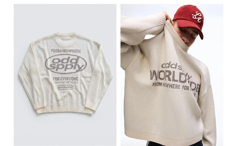 Жаккардовый свитер с принтом