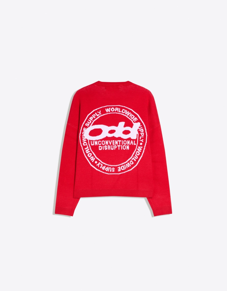 Жаккардовый свитер с принтом