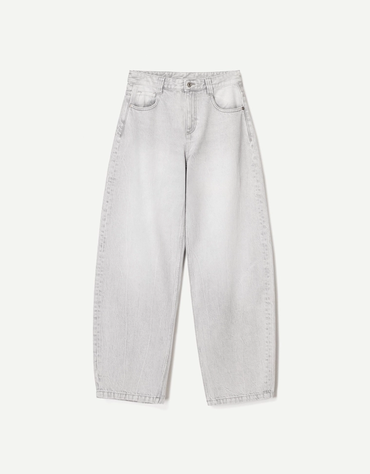 Джинсы barrel с высокой посадкой