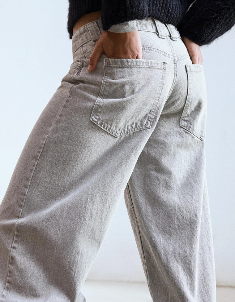 Джинсы barrel с высокой посадкой