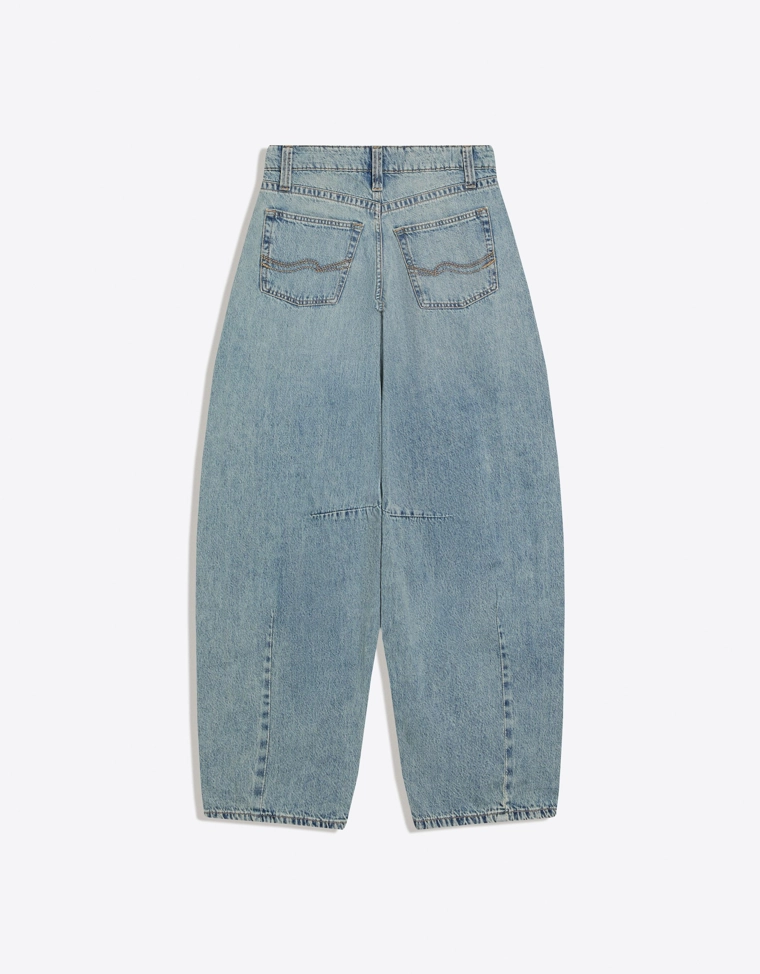 Джинсы свободного кроя с низкой посадкой