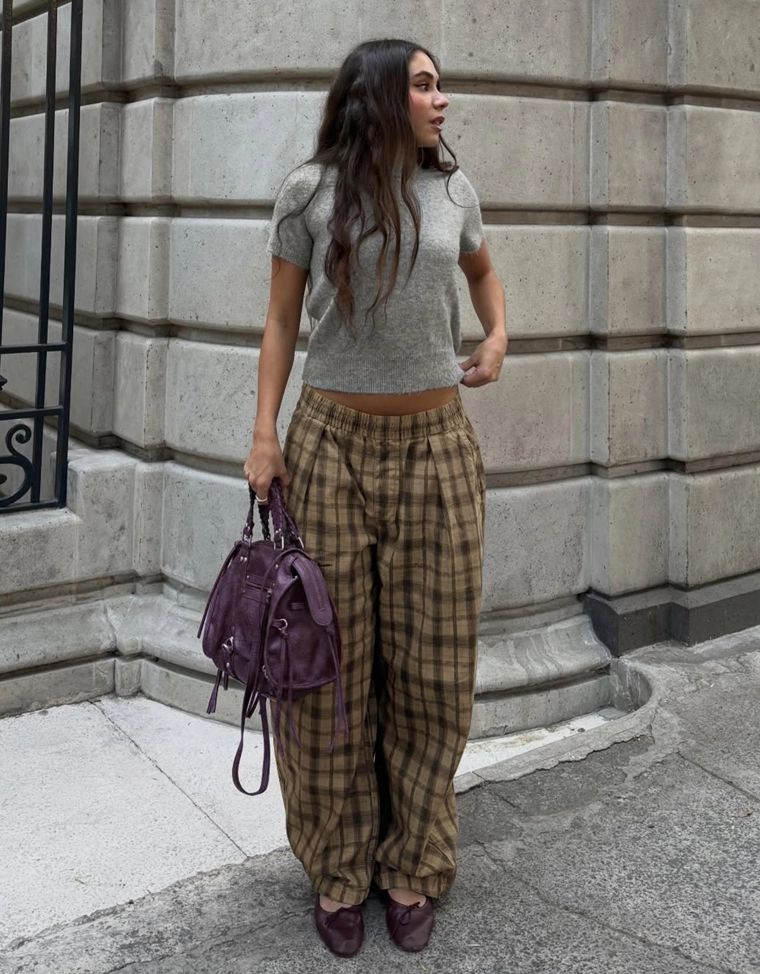 Сумка-боулинг с эффектом поношенности и ремешками