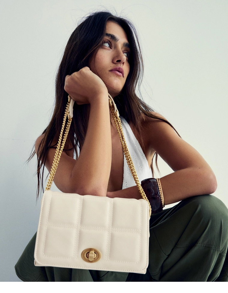 Стеганая мини-сумка из искусственной кожи