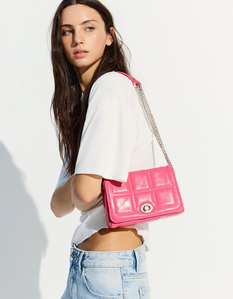 Стеганая мини-сумка из искусственной кожи