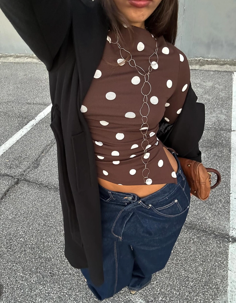 Футболка асимметричного кроя с длинным рукавом