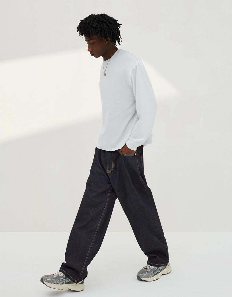 Джинсы barrel с вышивкой