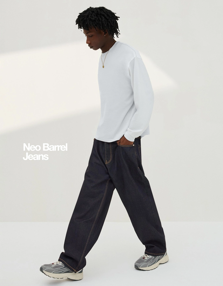 Джинсы barrel с вышивкой